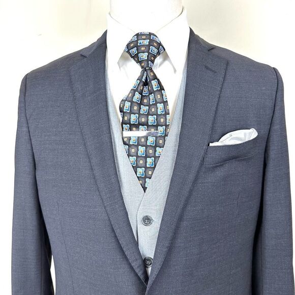 Palio Black and Blue Patterned Silk Tie 3.75‎ x 59 - Picture 1 of 6